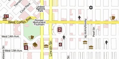 Colorado State Capitol Denver Stadtplan