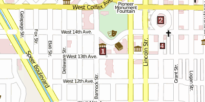 Stadtplan Denver Art Museum Denver