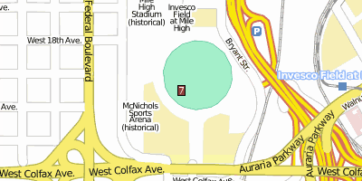 Stadtplan Invesco Field at Mile High Denver