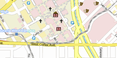 Stadtplan Metropolitan State University of Denver