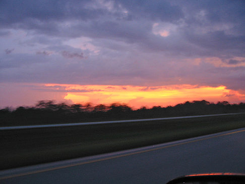 Fotos Sonnenuntergang auf Highway